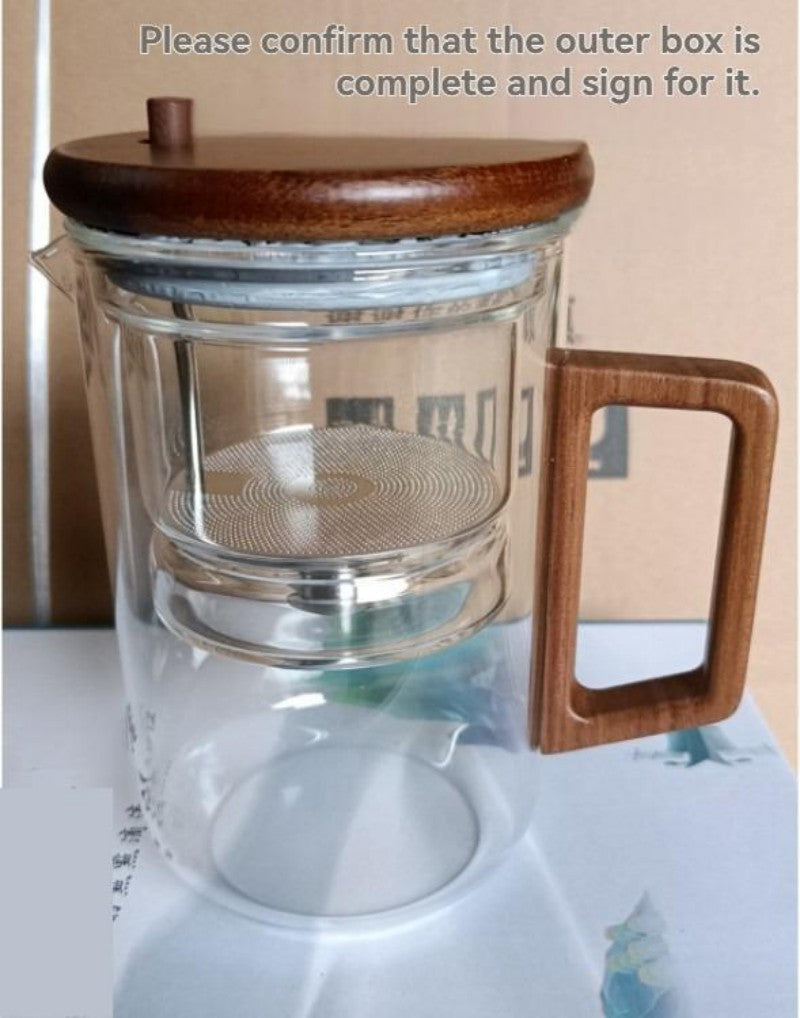Lazy Man's Teapot – Flutter Cup Tea Infuser Glass Teapot