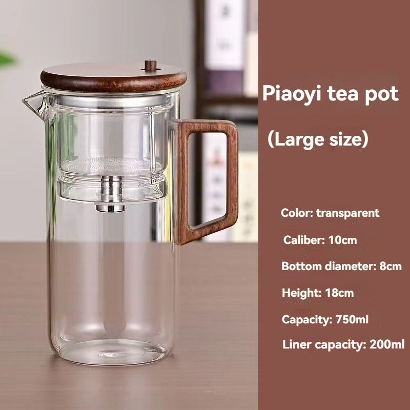 Lazy Man's Teapot – Flutter Cup Tea Infuser Glass Teapot