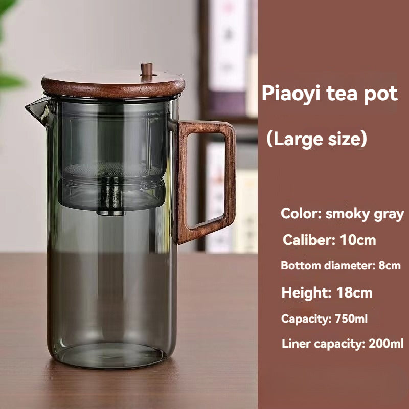 Lazy Man's Teapot – Flutter Cup Tea Infuser Glass Teapot