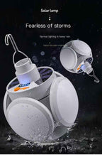 Solar Outdoor Lantern Emergency Lamp — 10W LED, 4 Brightness Levels, Portable Camping Light