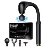 Fascia gun massager, multifunctional massage hammer, curved hook, handheld electric muscle meridian massager