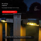 Waterproof LED Solar Stair Lights — IP65, 600mAh, Outdoor Step & Railing Lamp