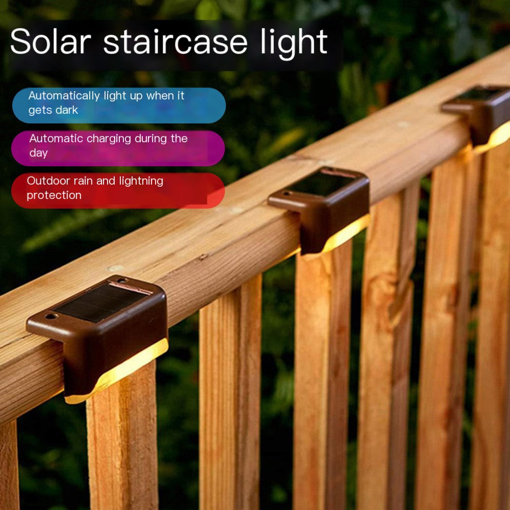 Waterproof LED Solar Stair Lights — IP65, 600mAh, Outdoor Step & Railing Lamp
