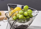 Multifunctional Rice Washing Drain Basket – Kitchen Colander Sieve with Handles