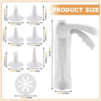 Cookie Press Gun & Icing Kit – 12 Discs & 6 Piping Tips for DIY Baking & Cake Decorating
