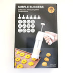 Cookie Press Gun & Icing Kit – 12 Discs & 6 Piping Tips for DIY Baking & Cake Decorating