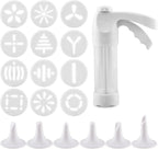 Cookie Press Gun & Icing Kit – 12 Discs & 6 Piping Tips for DIY Baking & Cake Decorating