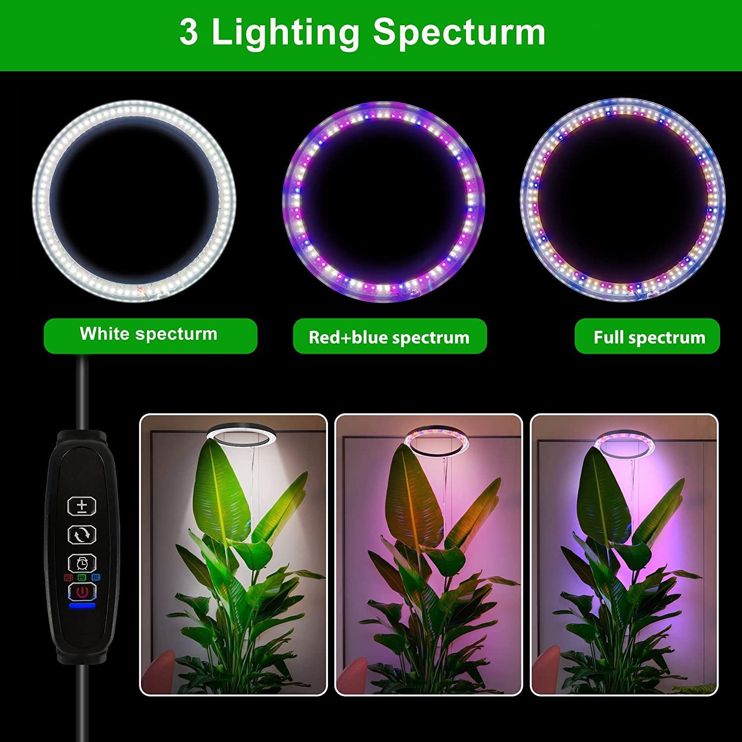 USB LED Plant Grow Light — Telescopic Stake Lamp with Timer for Indoor Seedlings & Potted Plants