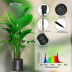 USB LED Plant Grow Light — Telescopic Stake Lamp with Timer for Indoor Seedlings & Potted Plants