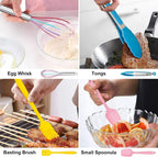 14-Piece Silicone Kitchen Utensils Set – Non-Stick Safe Cooking Spatula & Spoon Set
