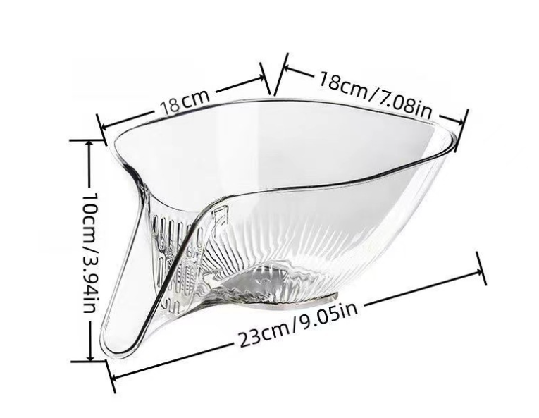 Multifunctional Rice Washing Drain Basket – Kitchen Colander Sieve with Handles