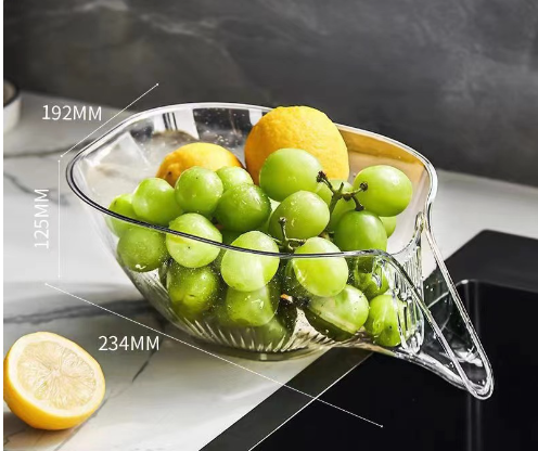 Multifunctional Rice Washing Drain Basket – Kitchen Colander Sieve with Handles