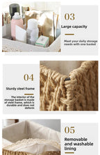 Desktop Organizer Storage Basket – Multi-Purpose Desk Organization Box for Home & Office