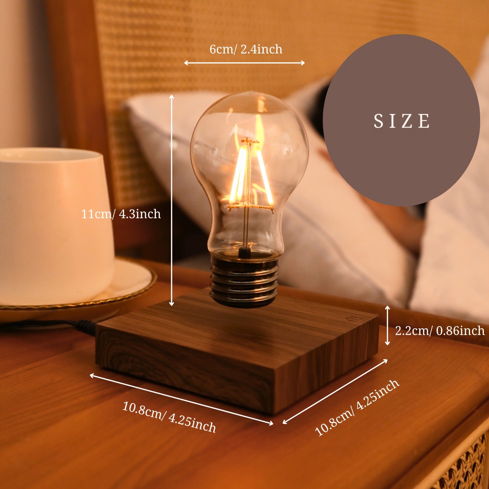 Magnetic Levitating Bulb Lamp – Floating LED Desk Light for Home & Office Decor