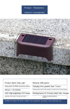 Waterproof LED Solar Stair Lights — IP65, 600mAh, Outdoor Step & Railing Lamp