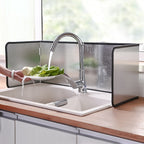Foldable 3-Sided Kitchen Splash Guard – Aluminum Stove Oil Splatter Protector