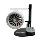Aircraft Turbine Engine USB Desk Fan with LED Tail Flame – Adjustable Speed Desktop Fan